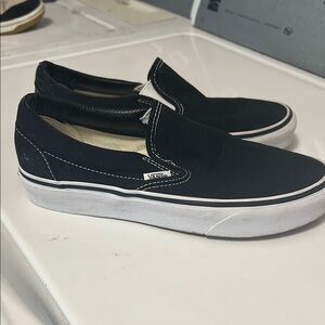 Vans Black and White Canvas Sneakers